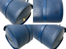 Load image into Gallery viewer, LOUIS VUITTON ルイヴィトン スフロ ハンドバッグ バレルバッグ 筒型 M52862 エピレザー ブルー ゴールド金具 美品 中古 4c075990