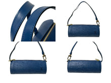 Load image into Gallery viewer, LOUIS VUITTON ルイヴィトン スフロ ハンドバッグ バレルバッグ 筒型 M52862 エピレザー ブルー ゴールド金具 美品 中古 4c075990