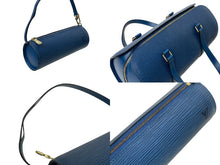 Load image into Gallery viewer, LOUIS VUITTON ルイヴィトン スフロ ハンドバッグ バレルバッグ 筒型 M52862 エピレザー ブルー ゴールド金具 美品 中古 4c075990