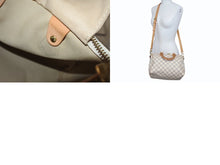 Load image into Gallery viewer, LOUIS VUITTON ルイヴィトン ハンドバッグ スピーディ25 ダミエアズール N41534 ホワイト グレー ゴールド金具 良品 中古 4c075992
