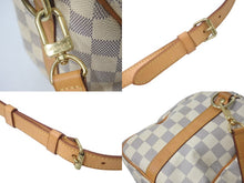 Load image into Gallery viewer, LOUIS VUITTON ルイヴィトン ハンドバッグ スピーディ25 ダミエアズール N41534 ホワイト グレー ゴールド金具 良品 中古 4c075992