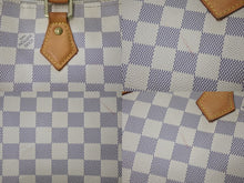 Load image into Gallery viewer, LOUIS VUITTON ルイヴィトン ハンドバッグ スピーディ25 ダミエアズール N41534 ホワイト グレー ゴールド金具 良品 中古 4c075992