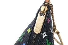 Load image into Gallery viewer, LOUIS VUITTON ルイヴィトン コインケース キーホルダー キーチャーム M58020 ブラック マルチカラー PVC レザー ゴールド金具 美品 中古 4c075996