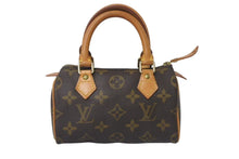 Load image into Gallery viewer, LOUIS VUITTON ルイヴィトン ミニスピーディ ハンドバッグ モノグラム M41534 PVC ブラウン ゴールド金具 美品 中古 4c076000