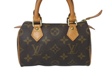 Load image into Gallery viewer, LOUIS VUITTON ルイヴィトン ミニスピーディ ハンドバッグ モノグラム M41534 PVC ブラウン ゴールド金具 美品 中古 4c076000
