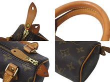Load image into Gallery viewer, LOUIS VUITTON ルイヴィトン ミニスピーディ ハンドバッグ モノグラム M41534 PVC ブラウン ゴールド金具 美品 中古 4c076000
