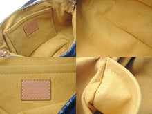 Load image into Gallery viewer, LOUIS VUITTON ルイヴィトン ミニプリーティ ハンドバッグ M95050 モノグラムデニム レザー ブルー 美品 中古 4c076001
