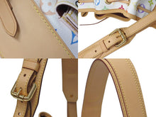 画像をギャラリービューアに読み込む, 極美品 LOUIS VUITTON ルイヴィトン プチ ノエ ショルダーバッグ M42229 モノグラム マルチカラー PVC ヌメ革 ホワイト 中古 4c076006