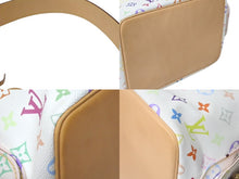画像をギャラリービューアに読み込む, 極美品 LOUIS VUITTON ルイヴィトン プチ ノエ ショルダーバッグ M42229 モノグラム マルチカラー PVC ヌメ革 ホワイト 中古 4c076006