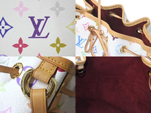 画像をギャラリービューアに読み込む, 極美品 LOUIS VUITTON ルイヴィトン プチ ノエ ショルダーバッグ M42229 モノグラム マルチカラー PVC ヌメ革 ホワイト 中古 4c076006