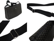画像をギャラリービューアに読み込む, GOYARD ゴヤール カペシアン MM メッセンジャー ショルダーバッグ ゴヤールディンキャンバス シュヴロッシュカーフスキン ブラック 美品 中古 4c076007