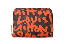 画像をギャラリービューアに読み込む, LOUIS VUITTON ルイヴィトン モノグラム グラフィティ ジッピー コインパース M93708 コインケース ブラウン オレンジ PVC 美品 中古 4c076009