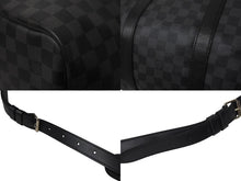 画像をギャラリービューアに読み込む, LOUIS VUITTON ルイヴィトン キーポル バンドリエール55 ボストンバッグ N41413 ダミエグラフィット ブラック 美品 中古 4b008735