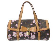 Load image into Gallery viewer, LOUIS VUITTON ルイヴィトン モノグラム チェリーブロッサム パピヨン ハンドバッグ ブラウン 村上隆 フラワー M92009 美品 中古 4c076036