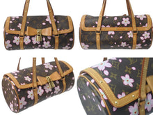 Load image into Gallery viewer, LOUIS VUITTON ルイヴィトン モノグラム チェリーブロッサム パピヨン ハンドバッグ ブラウン 村上隆 フラワー M92009 美品 中古 4c076036