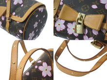 Load image into Gallery viewer, LOUIS VUITTON ルイヴィトン モノグラム チェリーブロッサム パピヨン ハンドバッグ ブラウン 村上隆 フラワー M92009 美品 中古 4c076036