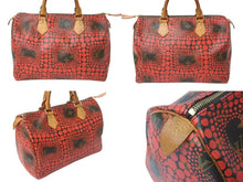 Load image into Gallery viewer, LOUIS VUITTON ルイヴィトン スピーディ30 ハンドバッグ M40693 モノグラム パンプキンドット 草間彌生 レッド 良品 中古 4c076037