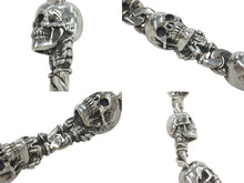 画像をギャラリービューアに読み込む, CHROME HEARTS クロムハーツ FOTI ラージ 2クリップファンシー ウォレットチェーン 重量約814g 全長約60cm シルバー925 美品 中古 4c076038