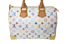 Load image into Gallery viewer, 極美品 LOUIS VUITTON ルイヴィトン スピーディ30 ハンドバッグ M92643 モノグラム マルチカラー 村上隆 ホワイト中古 4c076040