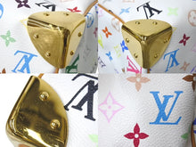 Load image into Gallery viewer, 極美品 LOUIS VUITTON ルイヴィトン スピーディ30 ハンドバッグ M92643 モノグラム マルチカラー 村上隆 ホワイト中古 4c076040