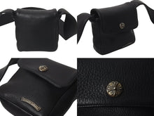 画像をギャラリービューアに読み込む, 極美品 CHROME HEARTS クロムハーツ HOTPOT CH PLUS ホットポット クロスボール ブラック レザー ショルダーバッグ 中古 4c076042