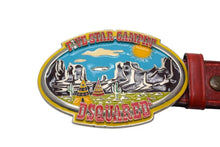 Load image into Gallery viewer, DSQUARED2 ディースクエアード FIVE STAR CAMPIN ベルト プレートバックル イタリア製 レッド シルバー金具 中古 4c076050