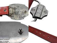 Load image into Gallery viewer, DSQUARED2 ディースクエアード FIVE STAR CAMPIN ベルト プレートバックル イタリア製 レッド シルバー金具 中古 4c076050