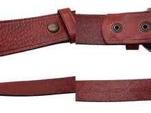 Load image into Gallery viewer, DSQUARED2 ディースクエアード FIVE STAR CAMPIN ベルト プレートバックル イタリア製 レッド シルバー金具 中古 4c076050