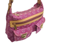 Load image into Gallery viewer, 極美品 LOUIS VUITTON ルイヴィトン バギーPM ワンショルダーバッグ M95212 モノグラム デニム レザー ピンク 中古 4c076070
