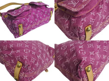 Load image into Gallery viewer, 極美品 LOUIS VUITTON ルイヴィトン バギーPM ワンショルダーバッグ M95212 モノグラム デニム レザー ピンク 中古 4c076070