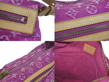 Load image into Gallery viewer, 極美品 LOUIS VUITTON ルイヴィトン バギーPM ワンショルダーバッグ M95212 モノグラム デニム レザー ピンク 中古 4c076070