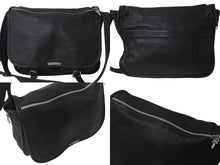 画像をギャラリービューアに読み込む, CHROME HEARTS クロムハーツ ソフト ショルダー メッセンジャー バッグ レザー ブラック 美品 中古 4c076082