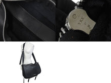 画像をギャラリービューアに読み込む, CHROME HEARTS クロムハーツ ソフト ショルダー メッセンジャー バッグ レザー ブラック 美品 中古 4c076082
