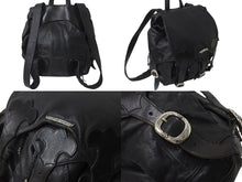 画像をギャラリービューアに読み込む, CHROME HEARTS クロムハーツ BSフレア バックパック リュック ガンスリンガー レザー シルバー925 ブラック 美品 中古 4c076086