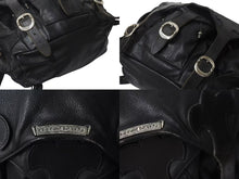 画像をギャラリービューアに読み込む, CHROME HEARTS クロムハーツ BSフレア バックパック リュック ガンスリンガー レザー シルバー925 ブラック 美品 中古 4c076086