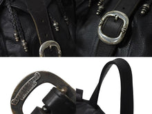 画像をギャラリービューアに読み込む, CHROME HEARTS クロムハーツ BSフレア バックパック リュック ガンスリンガー レザー シルバー925 ブラック 美品 中古 4c076086