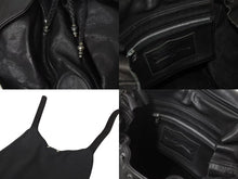 画像をギャラリービューアに読み込む, CHROME HEARTS クロムハーツ BSフレア バックパック リュック ガンスリンガー レザー シルバー925 ブラック 美品 中古 4c076086