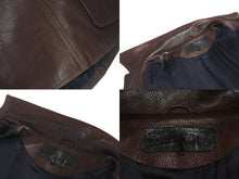 画像をギャラリービューアに読み込む, 極美品 CHROME HEARTS クロムハーツ 初期 レザーカバーオールジャケット サイズM クロスボール シルバー925 ブラウン 中古 4c076087