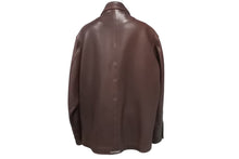 画像をギャラリービューアに読み込む, 極美品 CHROME HEARTS クロムハーツ 初期 レザーカバーオールジャケット サイズM クロスボール シルバー925 ブラウン 中古 4c076087