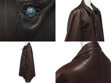 画像をギャラリービューアに読み込む, 極美品 CHROME HEARTS クロムハーツ 初期 レザーカバーオールジャケット サイズM クロスボール シルバー925 ブラウン 中古 4c076087