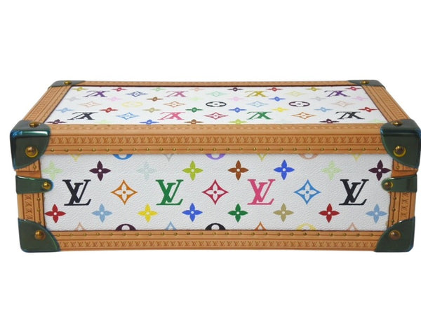 新品同様 SPO LOUIS VUITTON ルイヴィトン トランク コフレ 8 モントル 時計ケース マルチカラー ホワイト 中古 4c076090