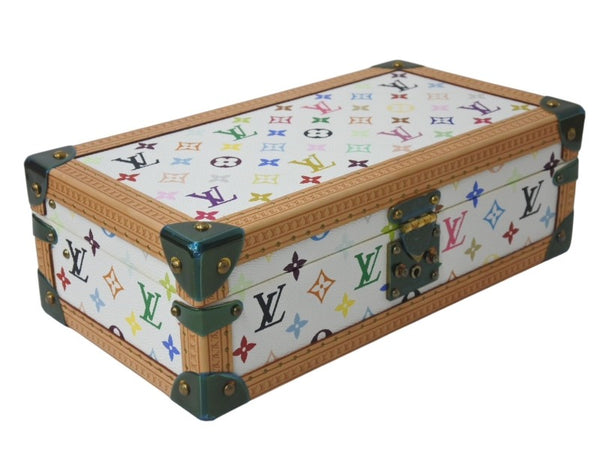 新品同様 SPO LOUIS VUITTON ルイヴィトン トランク コフレ 8 モントル 時計ケース マルチカラー ホワイト 中古 4c076090