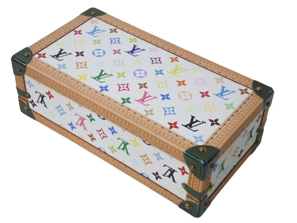 新品同様 SPO LOUIS VUITTON ルイヴィトン トランク コフレ 8 モントル 時計ケース マルチカラー ホワイト 中古 4c076090