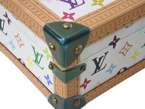 新品同様 SPO LOUIS VUITTON ルイヴィトン トランク コフレ 8 モントル 時計ケース マルチカラー ホワイト 中古 4c076090
