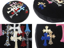 画像をギャラリービューアに読み込む, 新品同様 CHROME HEARTS クロムハーツ マルチクロスパッチクッション インテリア リバーシブル レザー 牛革 中古 4c076093