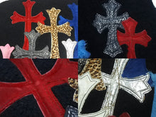 画像をギャラリービューアに読み込む, 新品同様 CHROME HEARTS クロムハーツ マルチクロスパッチクッション インテリア リバーシブル レザー 牛革 中古 4c076093