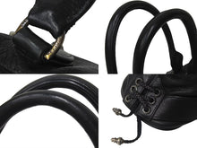 画像をギャラリービューアに読み込む, 極美品 CHROME HEARTS クロムハーツ MO DEAN MOディーン ハンドバッグ ダガージップ クロスボール レザー ブラック 中古 4c076107
