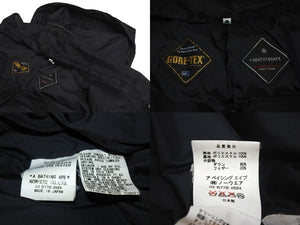 Very good condition A BATHING APE down jacket GORE-TEX camo black polyester size XL used 4c076121