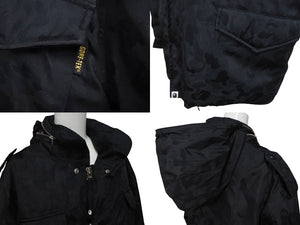 Very good condition A BATHING APE down jacket GORE-TEX camo black polyester size XL used 4c076121