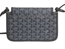 画像をギャラリービューアに読み込む, 極美品 GOYARD ゴヤール プリュメ ポーチウォレット ショルダーバッグ PLUMETPMLTY51CL51P グレー シルバー金具 中古 4c076127